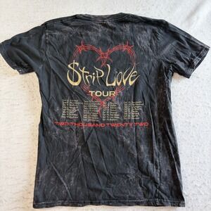 Karol G Strip Love Tour T-Shirt Unisex Medium Black Acid Wash 2022 Concert Merch